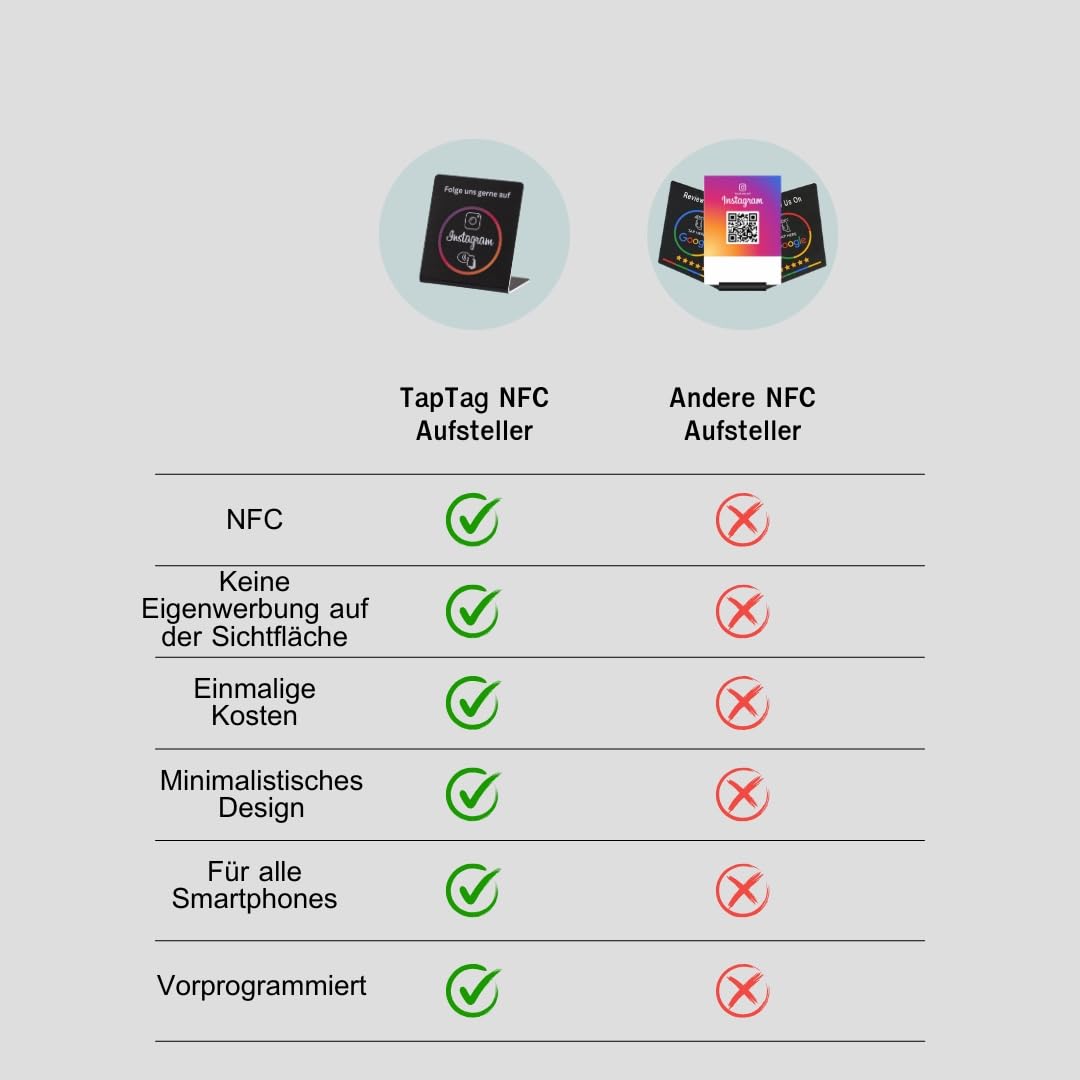 Folge Uns gerne auf Instagram NFC Aufsteller für mehr Reichweite auf Instagram | Vorprogrammiert auf ihren Instagram Account