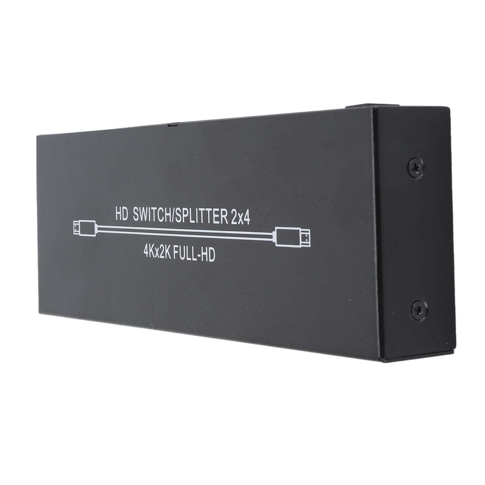 Splitter HDMI 2 in 4 Uscite, HDMI 4K con Telecomando per Collegare Desktop, Laptop, Console di Gioco a Monitor, TV, Proiettori (Spina europea)
