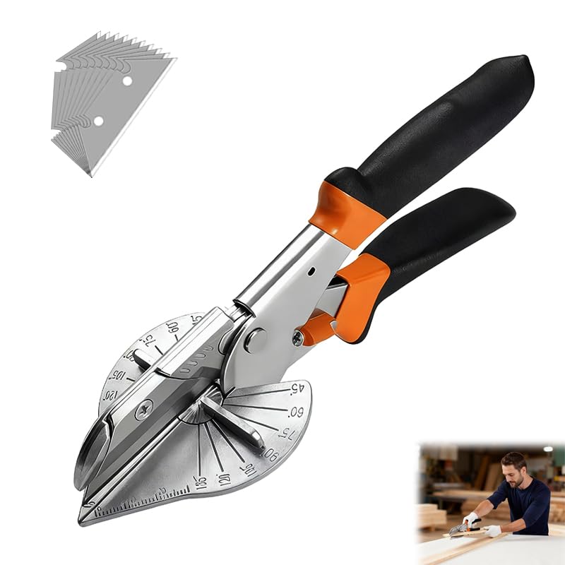 Corte Preciso con Escala de Grabado: Nuestras tijeras de inglete ángulo cuentan con una superficie de escala clara y precisa, que permite realizar cortes exactos. El control deslizante ajustable permi