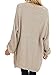 Maroway Women's Chunky Knit Cardigan Open Front Batwing Sleeve Sweaters Khaki
