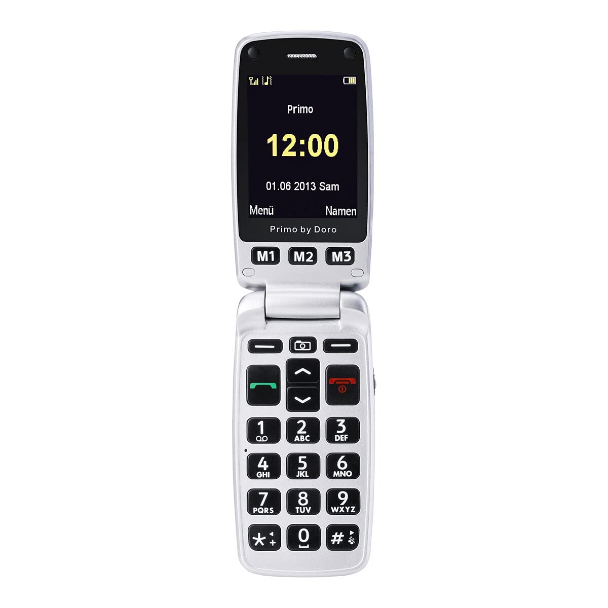 Klaptelefoon met extra grote toetsen Doro Primo 413 Zwart