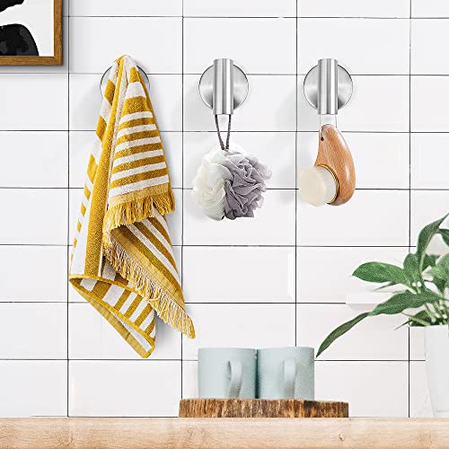 Ravinte Towel Hooks 2 Pack Brushed Nickel Bathroom Towel Hooks Wall Towel Hooks Sus 304 Stainless Steel Silver Coat Robe Clothes Hook Holder Towel Hooks For Bathroom Wall Mounted #TOP5