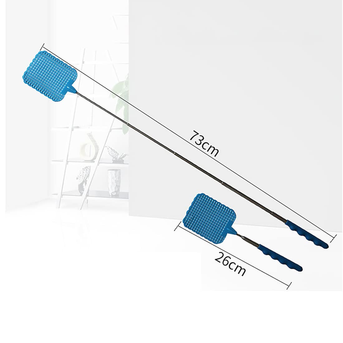 3 Pièces Tapette à Mouches Manuelle Extensible en Plastique Prévenir Pest Durable Moustique Outil en Acier Inoxydable (Multicolore A)