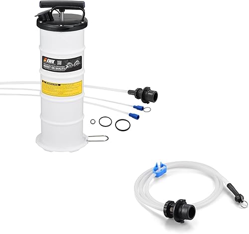 EWK Bomba extractora de aceite manual de 6.5L para automoción, extractor de líquido Vacumm con removedor de tanque de bomba para cambio de aceite y