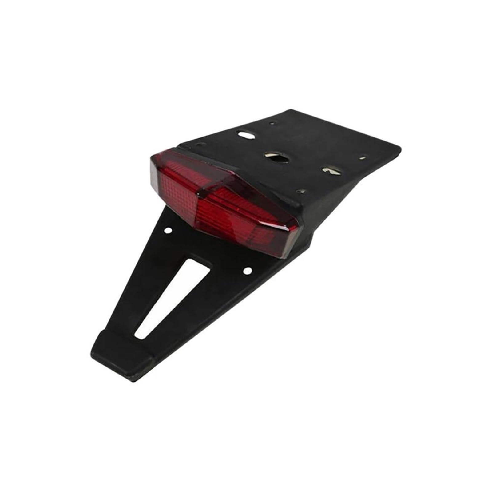 luce posteriore freno stop Supporto universale per fanale posteriore a LED da 12 V per moto, parafango posteriore, luci di stop e luci targa, per moto da cross.(Red)