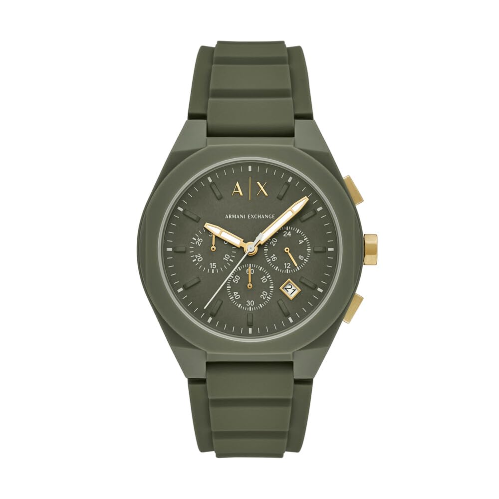Armani Exchange Men's Analog Quartz Watch with Silicone Strap AX4169