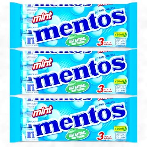 Mentos Chewy Sweets - Natural Mint 3 Pack Cover