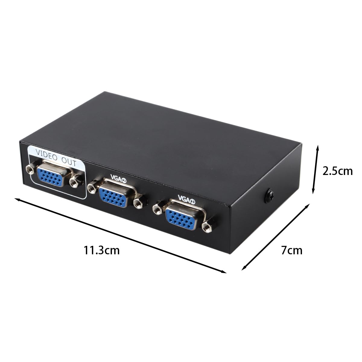 VGA Switch Box 2 IN 1 OUT Audio Video Switcher Splitter Doppio Monitor 1080P 2 Porte Video Condivisione Selettore Adattatore Supporto VGA, XVGA, Switch per PC, Proiettore