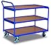 Produktbild Tischwagen mit 3 Ladeflächen Traglast (kg): 250 Ladefläche: 985 x 590 mm RAL 5010 Enzianblau