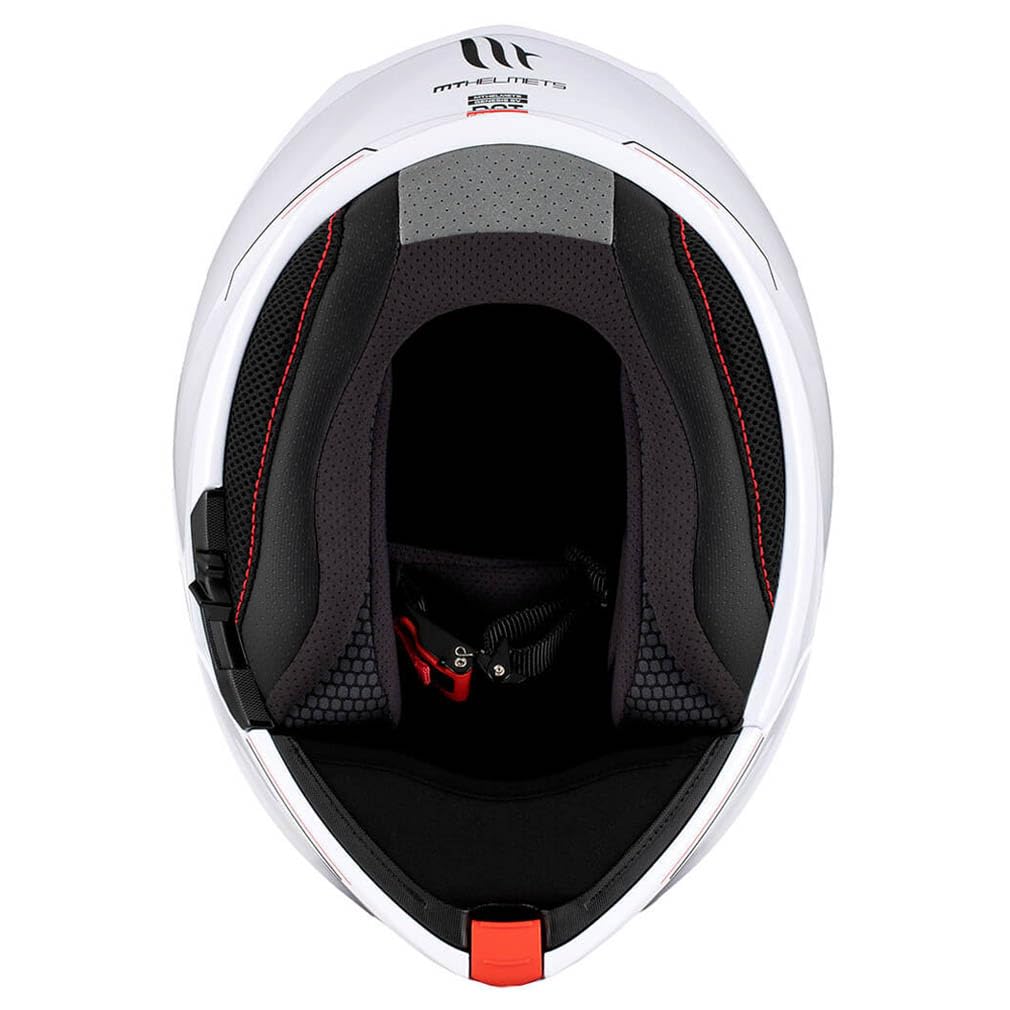 MT Genesis SV Blanco - Casco de Moto Modular Abatible con Visor Solar - Homologado ECE 22.06 (M)