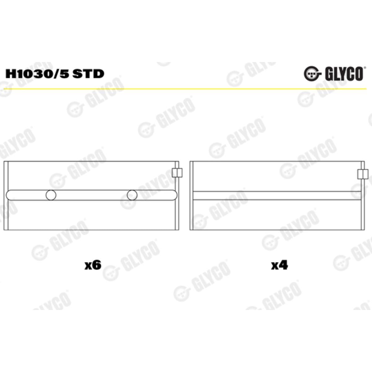 Glyco H1030/5 STD - Cuscinetto Albero A Gomiti