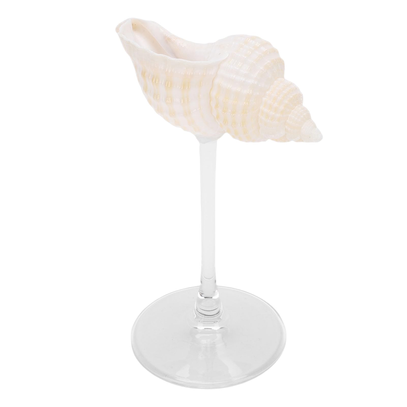 Fockety Verre à Vin en Coquillage, élégant, Unique et Créatif, pour Boissons à Cocktail, Verre à Pied en Coquille de Conque, Verres à Cocktail, Verres à Pied pour la Saint-Valentin, un (Style 3)