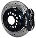 NEW WILWOOD REAR DISC BRAKE KIT, 12" DRILLED ROTORS, BLACK 4 PISTON DYNALITE CALIPERS, 93-97 CHEVY CAMARO & PONTIAC FIREBIRD, 1993 1994 1995 1996 1997, PARKING BRAKE ASSEMBLIES, PADS, HARDWARE