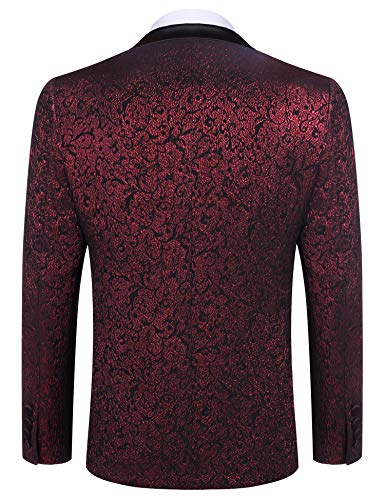 Floral Tuxedo Jacket for Men: Slim Fit Blazer for Wedding and Prom