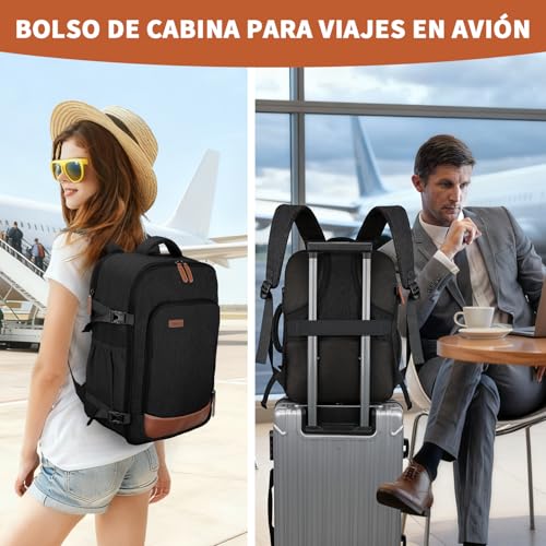 Mochila viaje equipaje de mano 40x30x20 maleta cabina pequeña para Easyjet, Vueling y Wizz Air 6