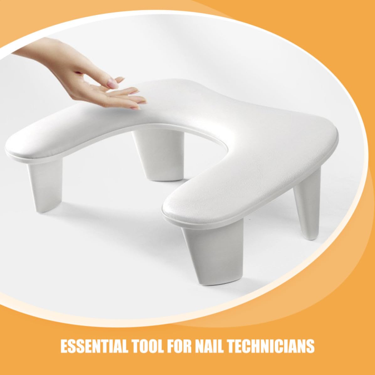 Poggiamano Unghie Ergonomico in Pu Inclinazione Facile da Pulire Cuscino a Forma di U come Supporto per Unghie da Scrivania per Workspace e Disegno