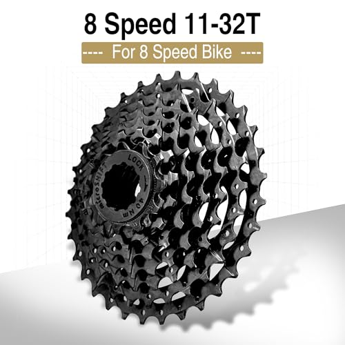MEGHNA Bike Cassette 8 Speed 11-32T Combination Gear Sprockets Bicycle Cassette for Mountain Bike Road Bike Folding Bike (8 Speed - 11-32T) - Thumbnail 3