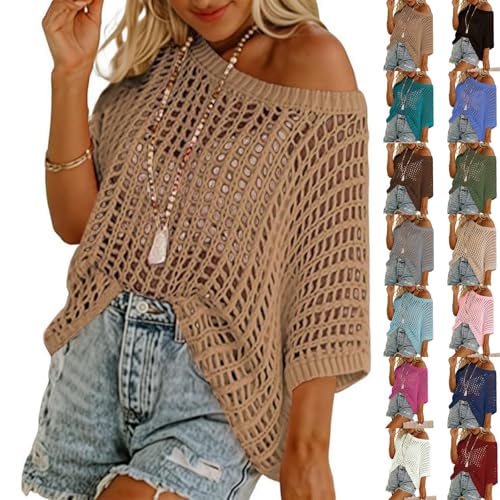 Tops de ganchillo casuales para tus días de playa y paseos de verano