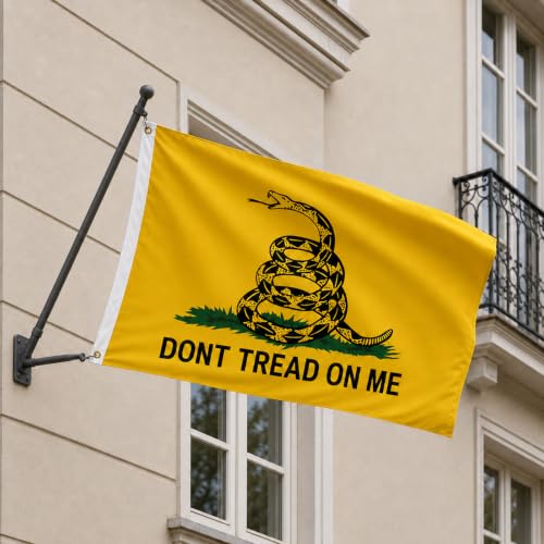 Image of Ahfulife 2pcs Dont Tread on Me Flag 3x5 Ft USA Gadsden Flag