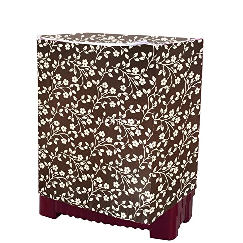 Image of Woah Semi Automatic Washing Machine Cover Suitable for 5 Kg to 8 Kg Coffee Leaf Top Load Washing Machine Cover | Dustproof Durable Cover