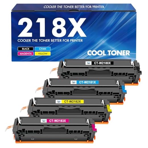 218X 218A Toner Cartridges 4 Pack 3201dw Compatible Replacement for HP 218X 218A Color Laserjet Pro MFP 3301fdw 3301cdw 3201dw 3301sdw Printer High Yield Ink Set W2180X (Black Cyan Yellow Magenta)