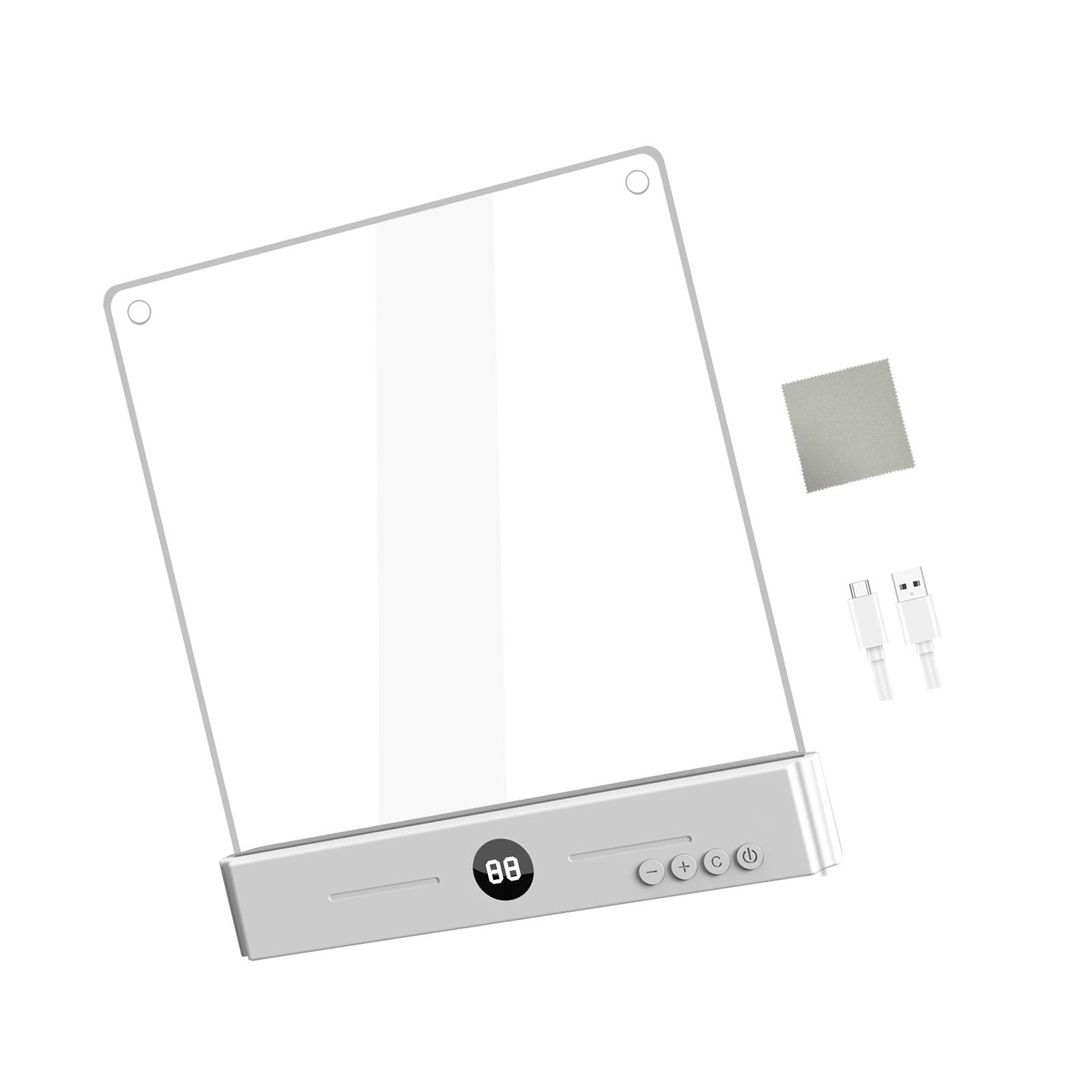 Jazuaiao White Multifunctional Acrylic Reading Light Providing Mild Encircling And Customizable Brightness Levels Flicker Reading Light