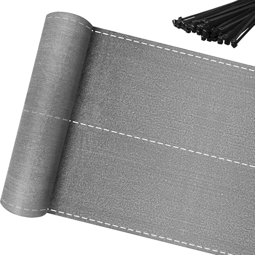 PEILU 10m Langes Windschutznetz für Außenbereich 100cm Höhe Gartensichtschutz Zaunblende aus 150g/m² HDPE Gewebe UV-Stabilisiert & Wetterfest...