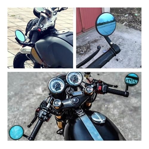 Espejo retrovisor plegable universal de moto para extremo de manillar de 7/8 6