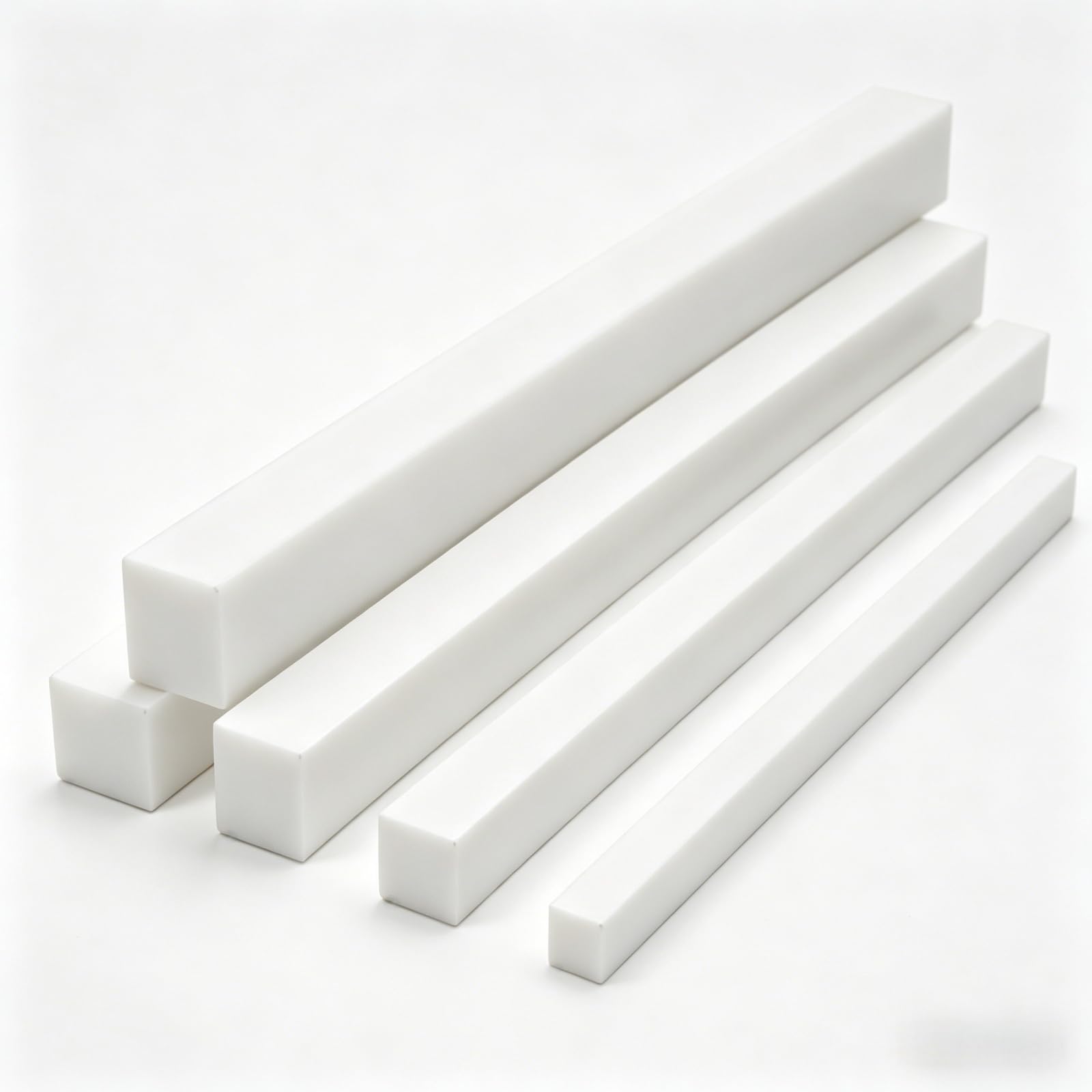 Purzen ABS Plastic Flat Bar White Rectangular Strip 500mm×50mm Rigid Smooth Surface for Milling Laser Cutting Structural Support Enclosure DIY Fabrication,15mm