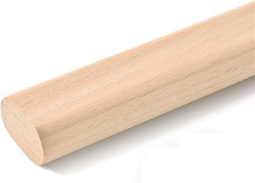 Varilla ovalada de madera prémium para colgar ropa, armario, barra transversal para ropa, barra cruzada para ropa, barra para colgar ropa, barra de