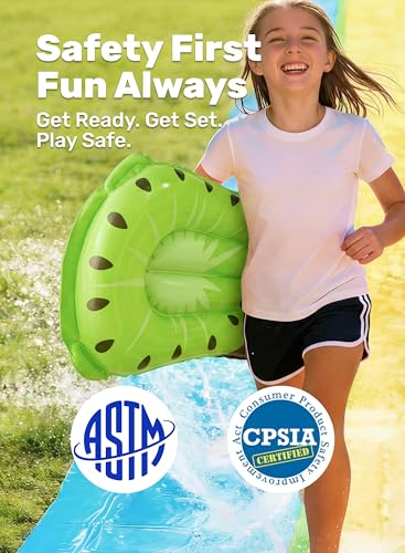Sloosh Water Slides with 2 Inflatable Boards,22.5ft Double Lane Splash Slip Lawn Water Slide with Advanced Sprinklers Summer Toy for Kids Adults Fun Backyard Summer Outdoor, Orange - image 5