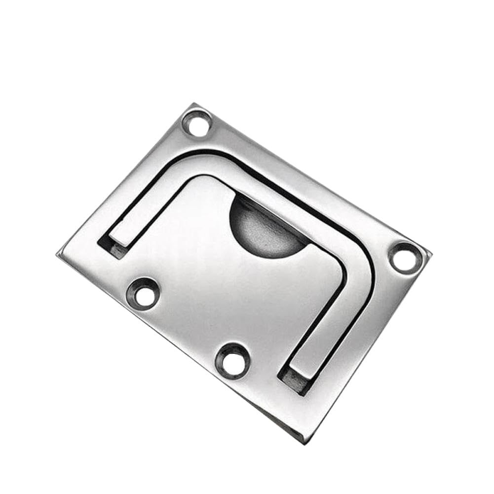 Aqhkgzmbe Onecolor Stainless Steel Recessed Square Flush Lift Ring Handle Compatible With Marine Boat Deck Hatches And Locker Doors