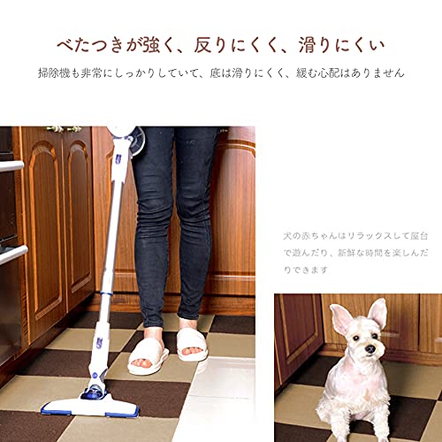 ATOKA タイルカーペット ジョイントマット タイルマット 吸着マット 大判【30*30cm*30枚】玄関 滑り止めマット カーペット 自宅/オフィス 床保護 防音 ハサミでカット可 洗える ペット/お年寄り 向けです 猫犬滑り止め対策 設置簡単（ブラウン+ベージュ)