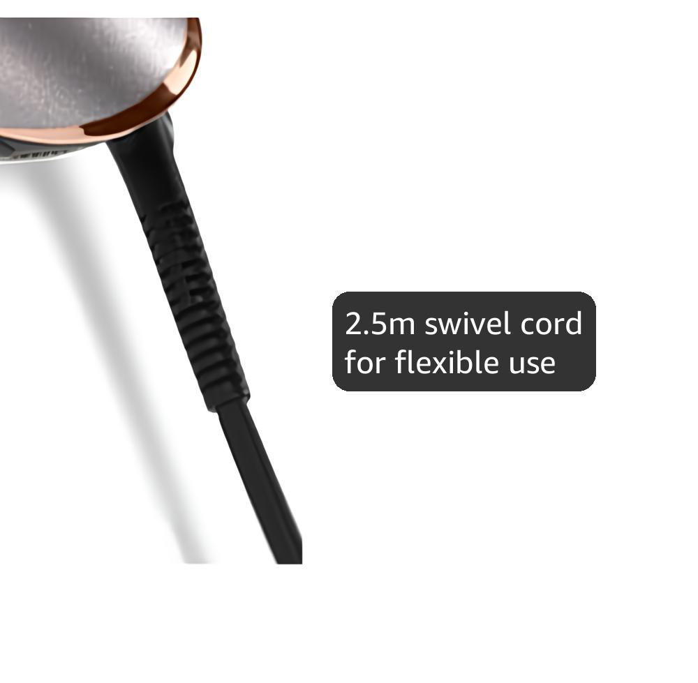 BaByliss Air Styler 1000W - All in One Hair Dryer Brush, Volumiser and Curler, Advanced Ionic Frizz-Control System, 4 Attachments, Copper/Grey, 2136U