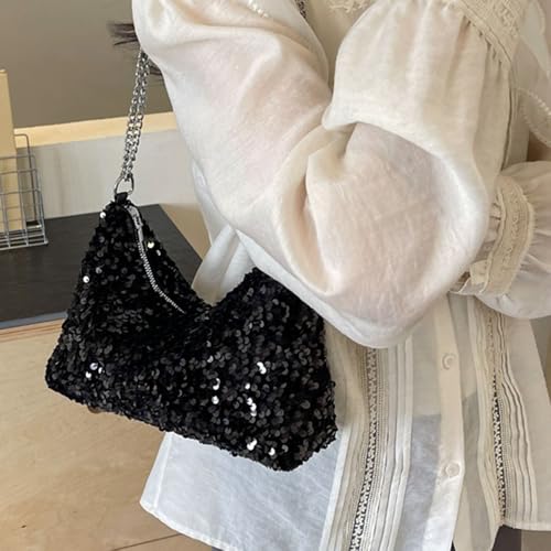 Octwine Shinny Sequin Bag Bucket Purse Handbag Shoulder Bags Pink Crossbody Bag Party Prom Crossbody Bag for Women2