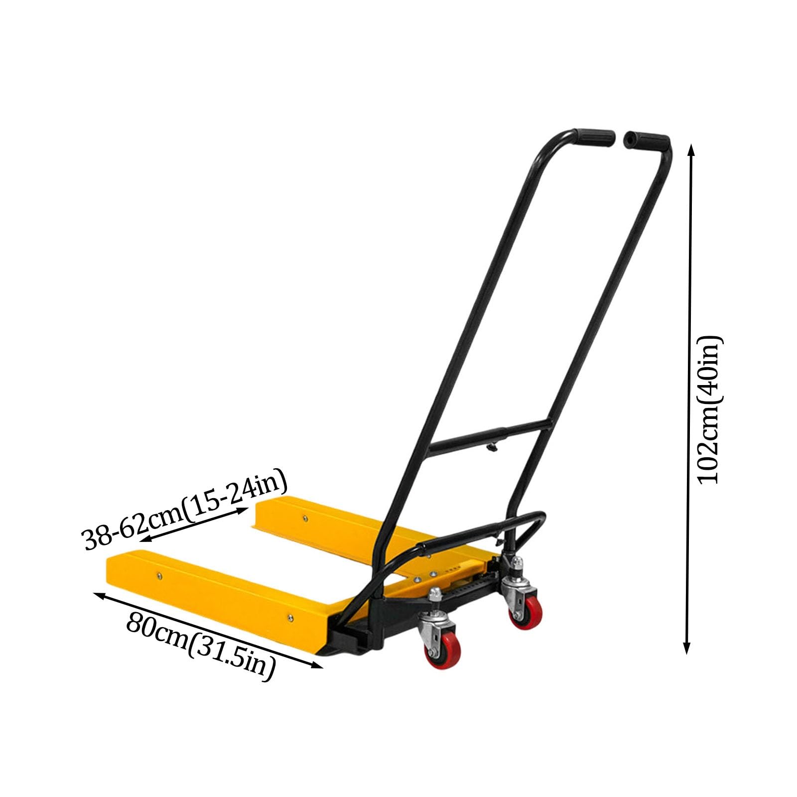 Manueller Hubwagen, 250 kg Tragkraft, robuster Handhubwagen für Lager, Fertigung und Einzelhandel(L-80cm)