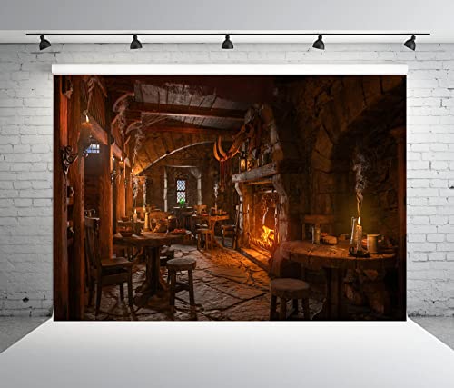 Fondo fotográfico de tela BELECO 9x6ft medieval miniatura 5