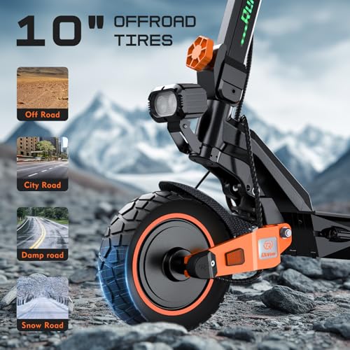 Electric Scooter, Adult Kick Scooter with Off Road Tires &