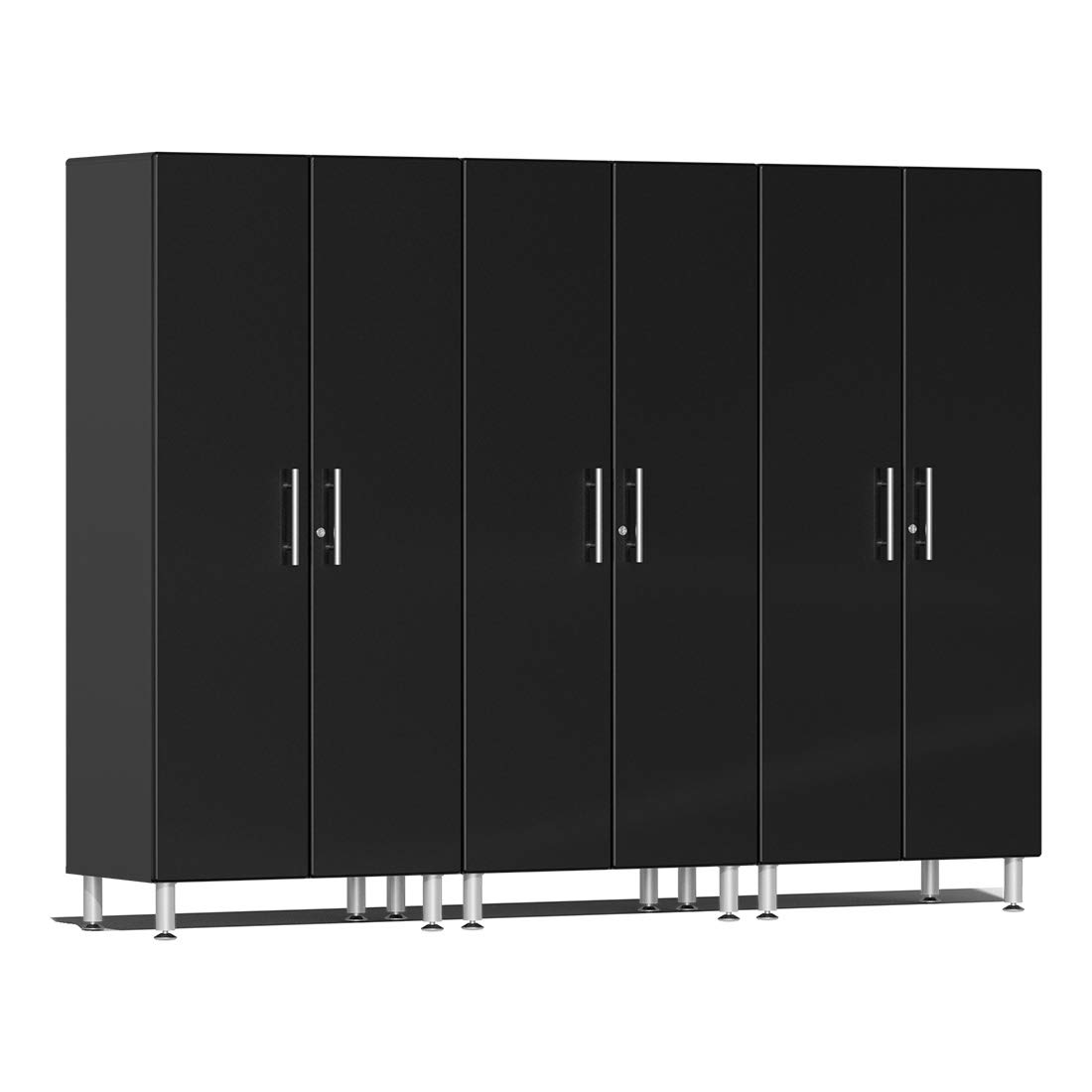 Ulti-Mate UG22630B 3-Piece Tall Garage Cabinet Kit in Midnight Black Metallic