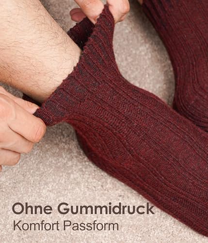 FORVEVO Alpaka Socken 4 Paar Damen/Herren 39-42 Mehrfarbig – Bild 4