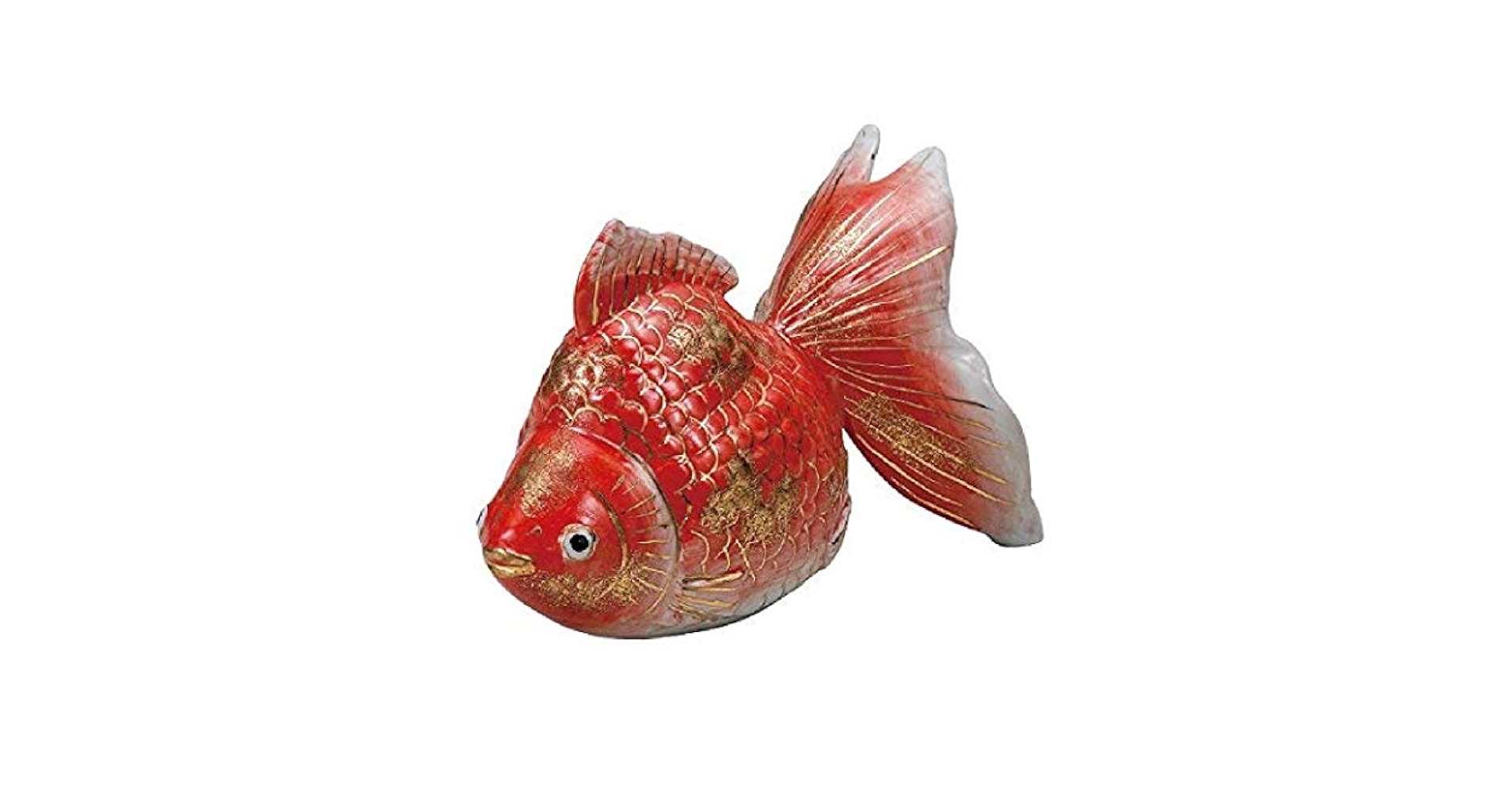 金魚 九谷焼 置物 陶器 九谷焼 5号金魚 黒彩