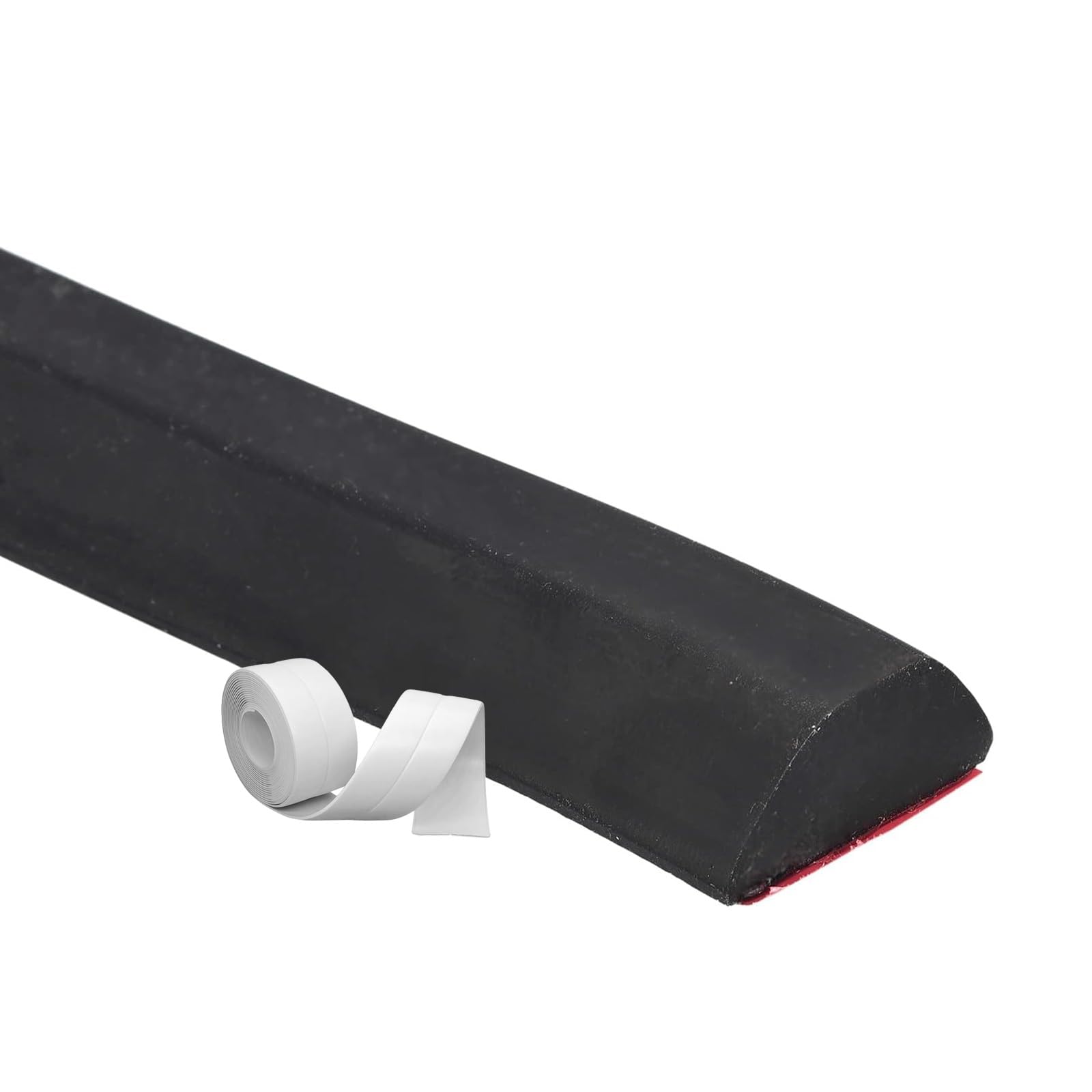Paraspruzzi in silicone autoadesivo, guarnizione per pavimento del bagno per ambienti umidi con nastro sigillante, striscia di ritenzione acqua per bagno, guarnizione per porta per schermo doccia ( Co