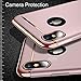 TORRAS Lock Series for iPhone X Case/for iPhone Xs Case 3-in-1 Luxury Anti-Scratch Hard Cover with Electroplated Frame Phone for iPhone Xs/X, Rose Gold