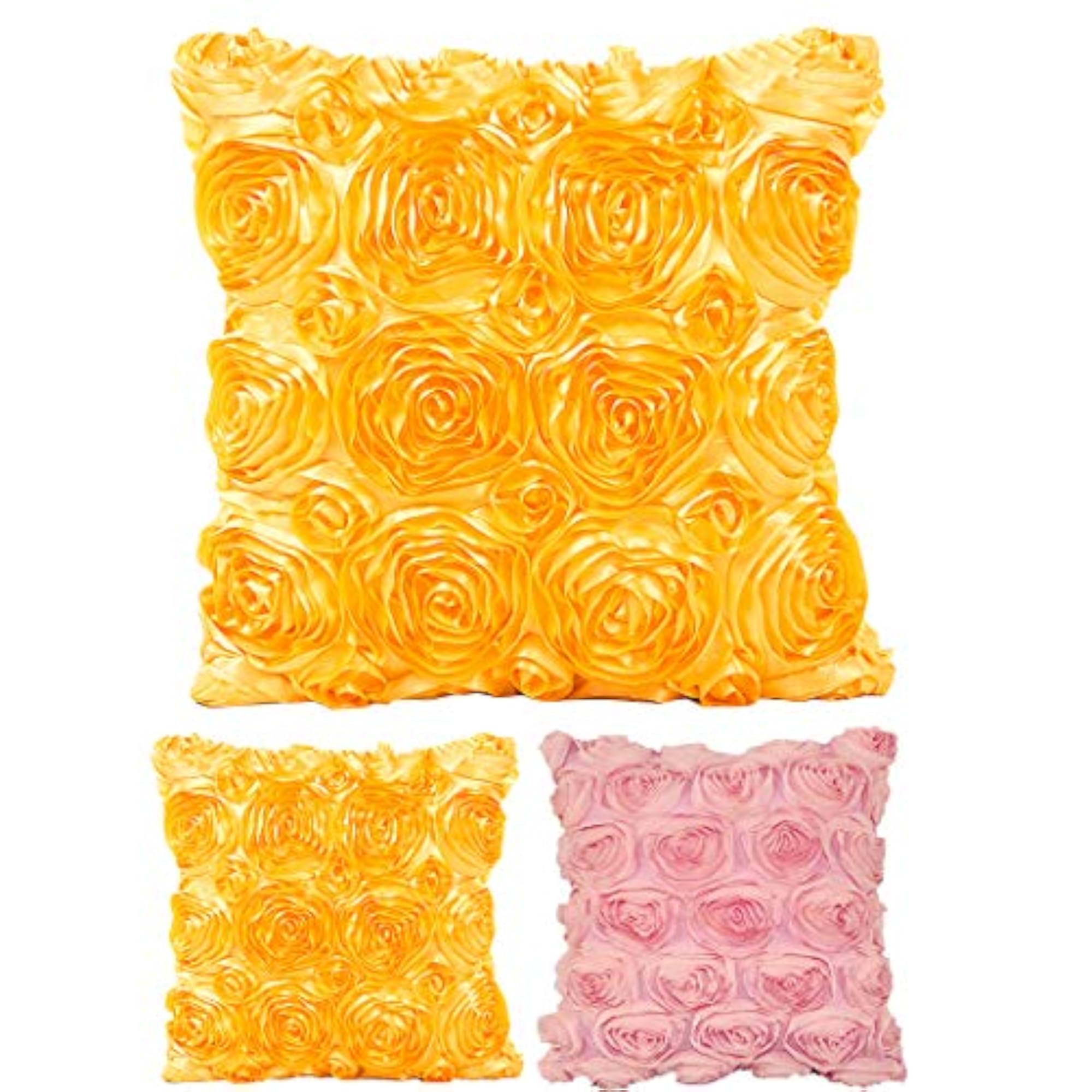 Throw Pillow Case Decorative Rose Flower Throw Pillow Cover