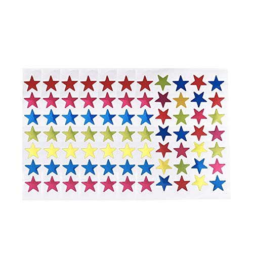 Assorted Colors Star Stickers Labels Reward Star Stickers Self-Adhesive Craft Stickers Stars for Scrapbooking or Embellishment 1400pcs