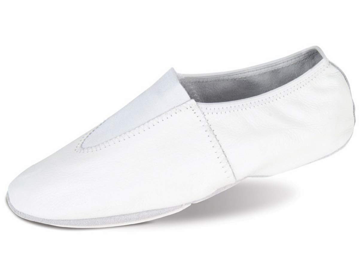 Dansh?z Girls Leather Gymnastic Shoes (10M, White)