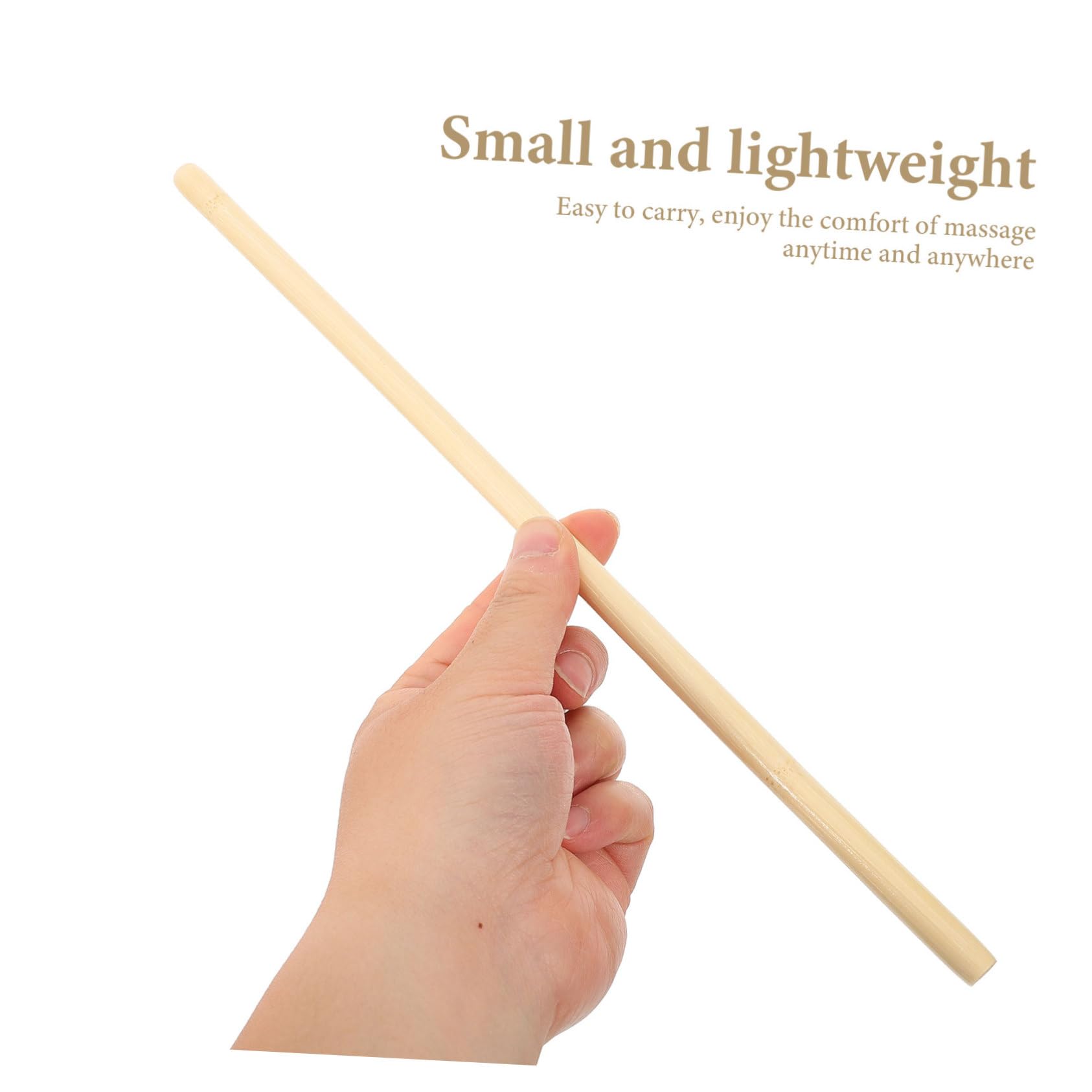 VALICLUD 4 Piezas Palo de masaje de bambú. espinilla masajeador salud rodillos Massage Stick para la espalda herramienta de masaje de espalda para la espalda palos de bambú Caqui