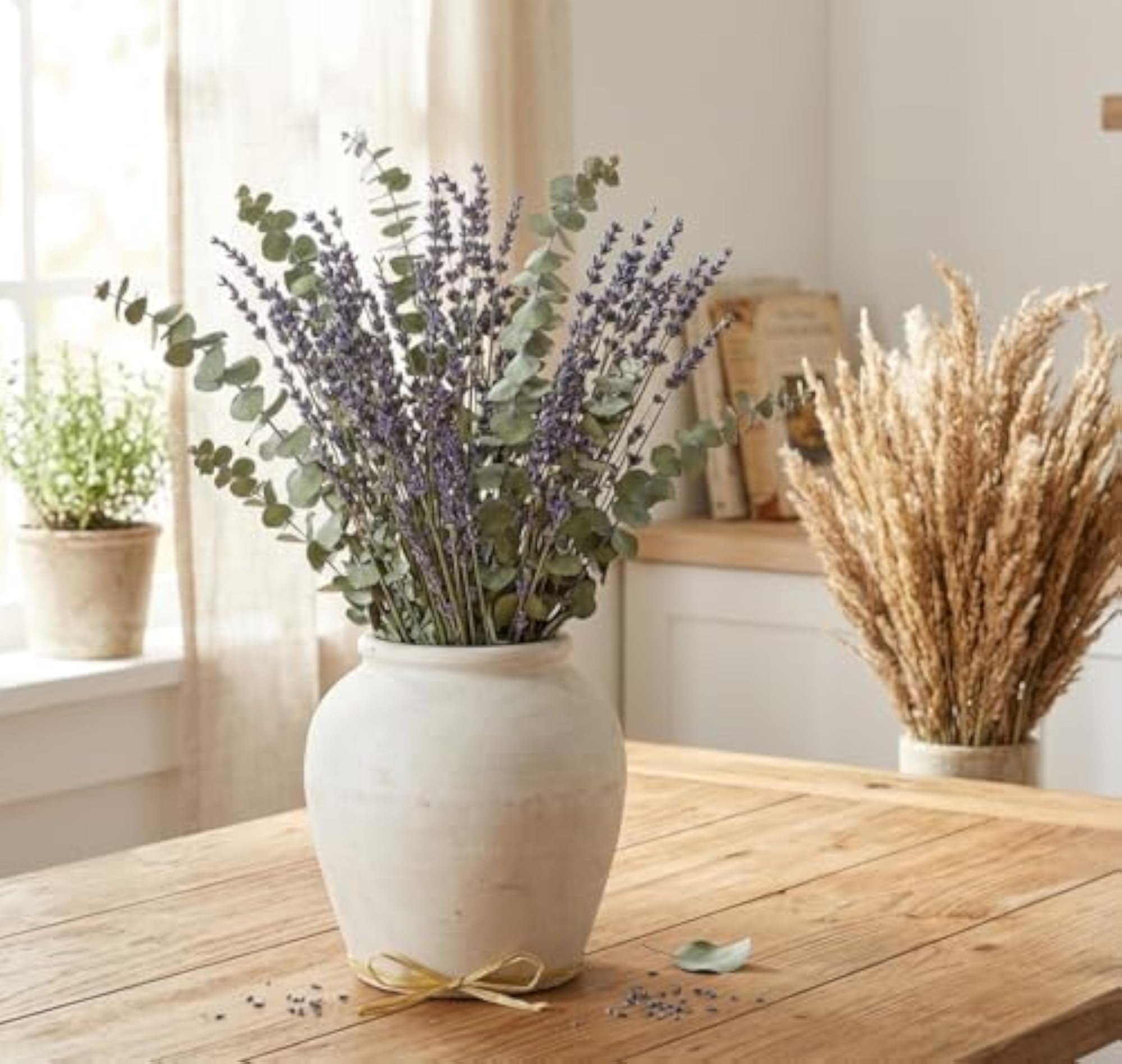 110PCS Mixed Natural Dried Lavender and Eucalyptus Shower Decor