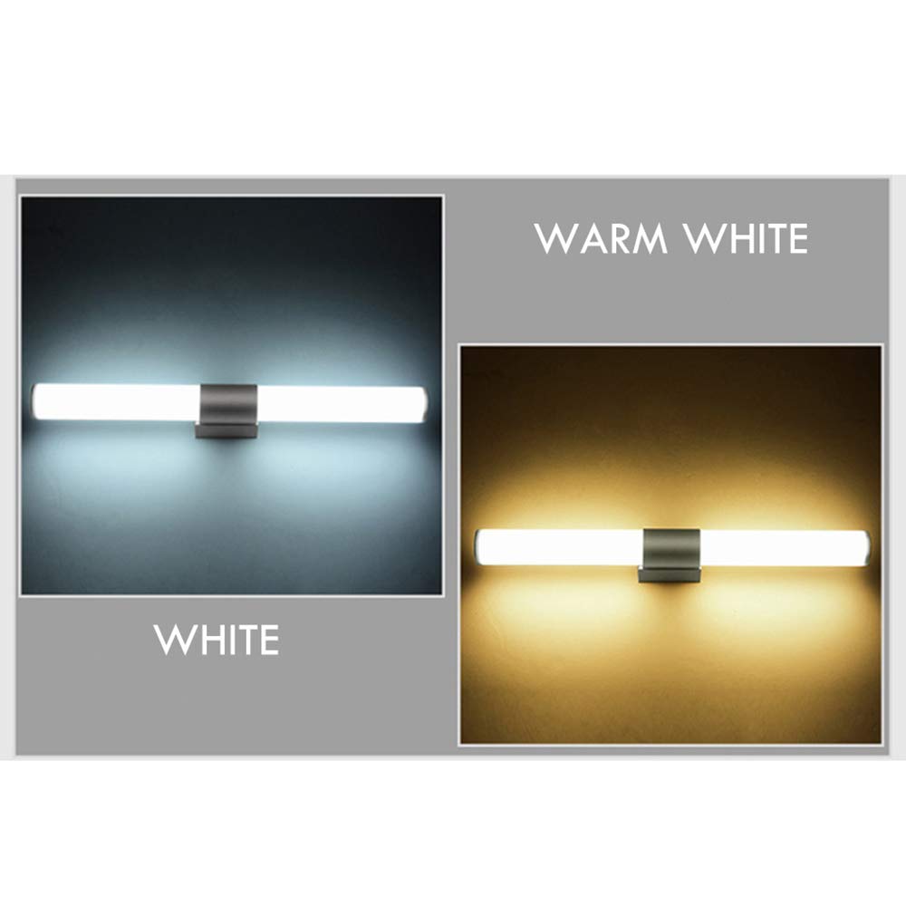 Lampada a LED da 8W per Specchio da Bagno - Impermeabile IP44, Applique da Parete con luminosità 6000K, Risparmio energetico, 40 cm, Acciaio Inossidabile, Ideale per Illuminazione