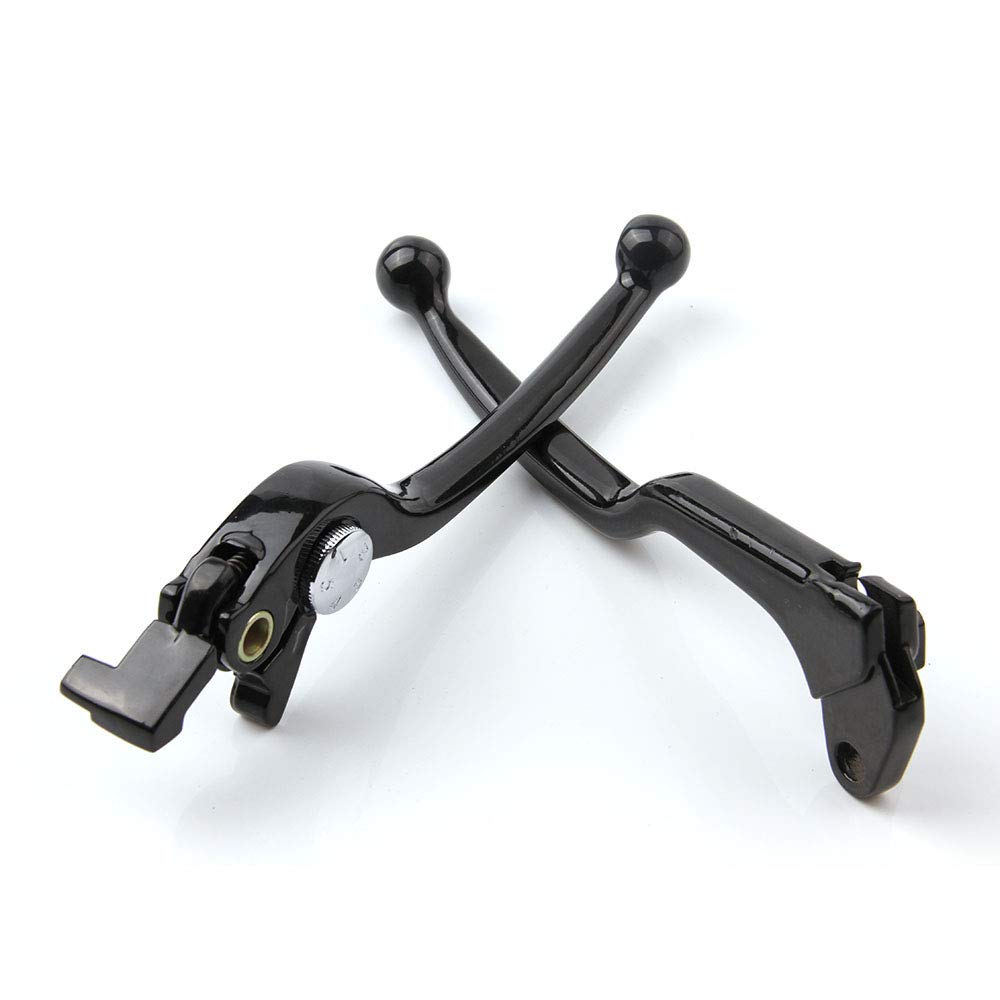 Moto Alliage D'aluminium De Frein Levier D'embrayage De Frein Fit Pour Kawasaki ZX6R-636 ZX6R ZX6RR ZX9R ZX10R ZX12R (Noir)